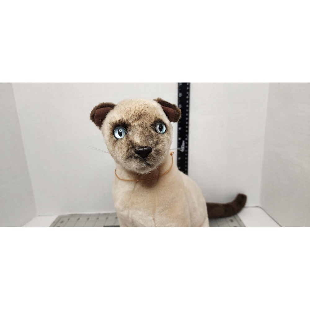 Vintage 1995 Soft Classics Siamese Cat Blue Eyes Toys R Us Plush 12”